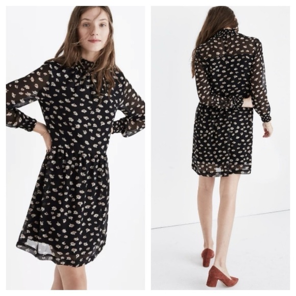 Madewell Mistlight Mock neck Dress In Seattle Floral Size S - Picture 3 of 13